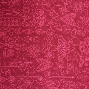 Pink outlines
